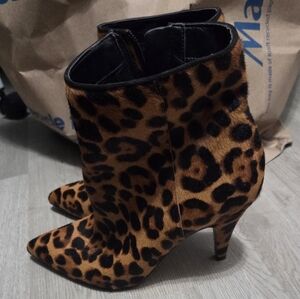Vince Leopard Print Heeled Boots